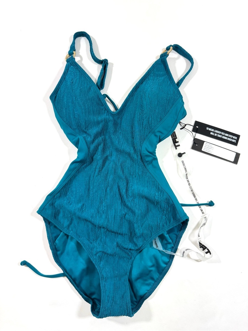New TA3 One Piece Swimsuit Wavy Oceana Plungey Ring
